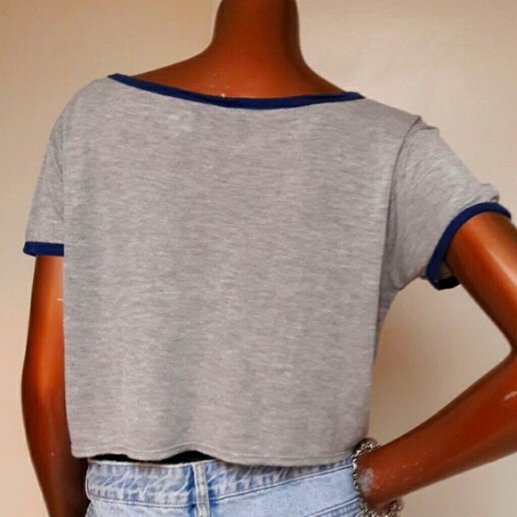 Miss Royal T Happy Camper Crop Tee - Picture 3 of 4